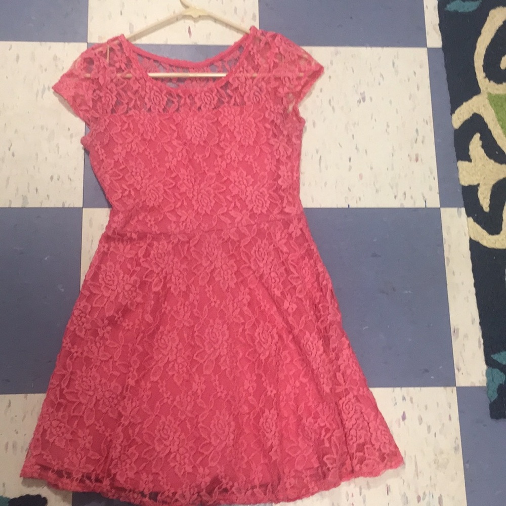 Lacy pink dress